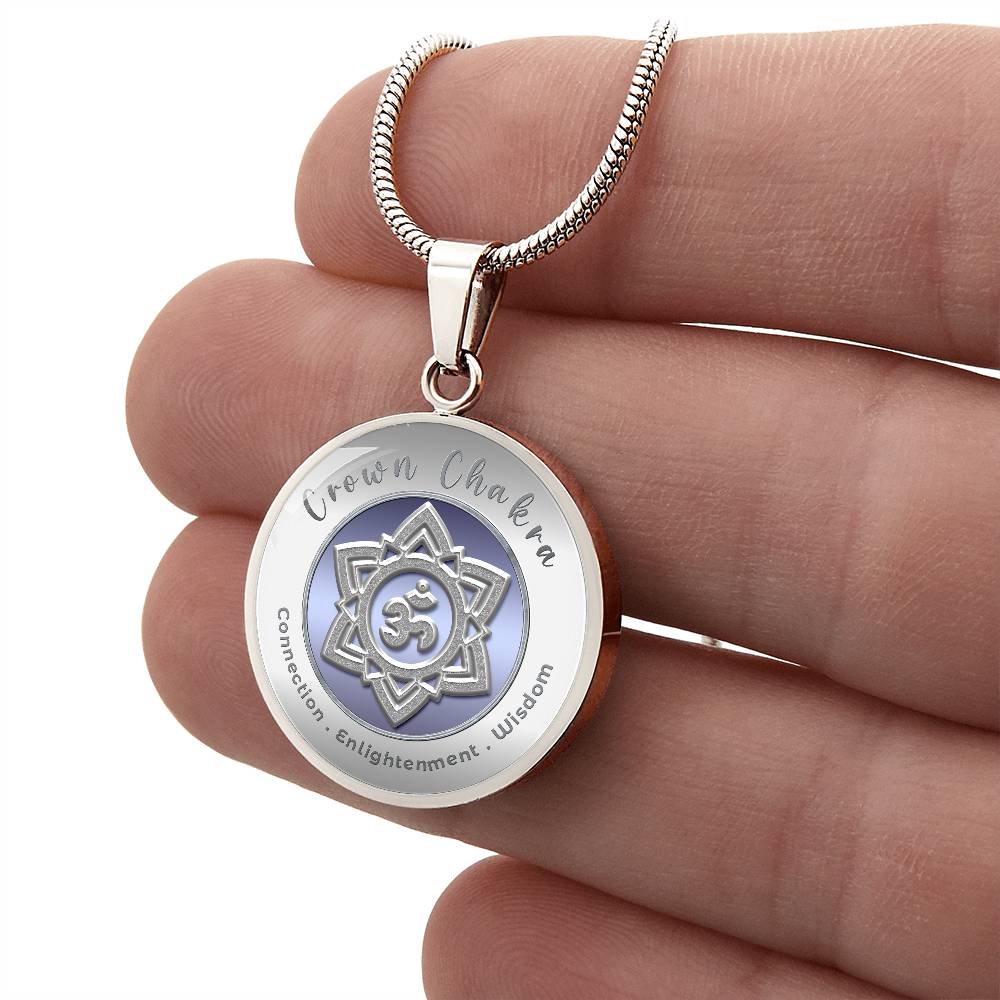 Crown Chakra - Connection Spiritual Enlightenment Divine Wisdom - Affirmation Necklace - More Than CharmsMore Than Charms