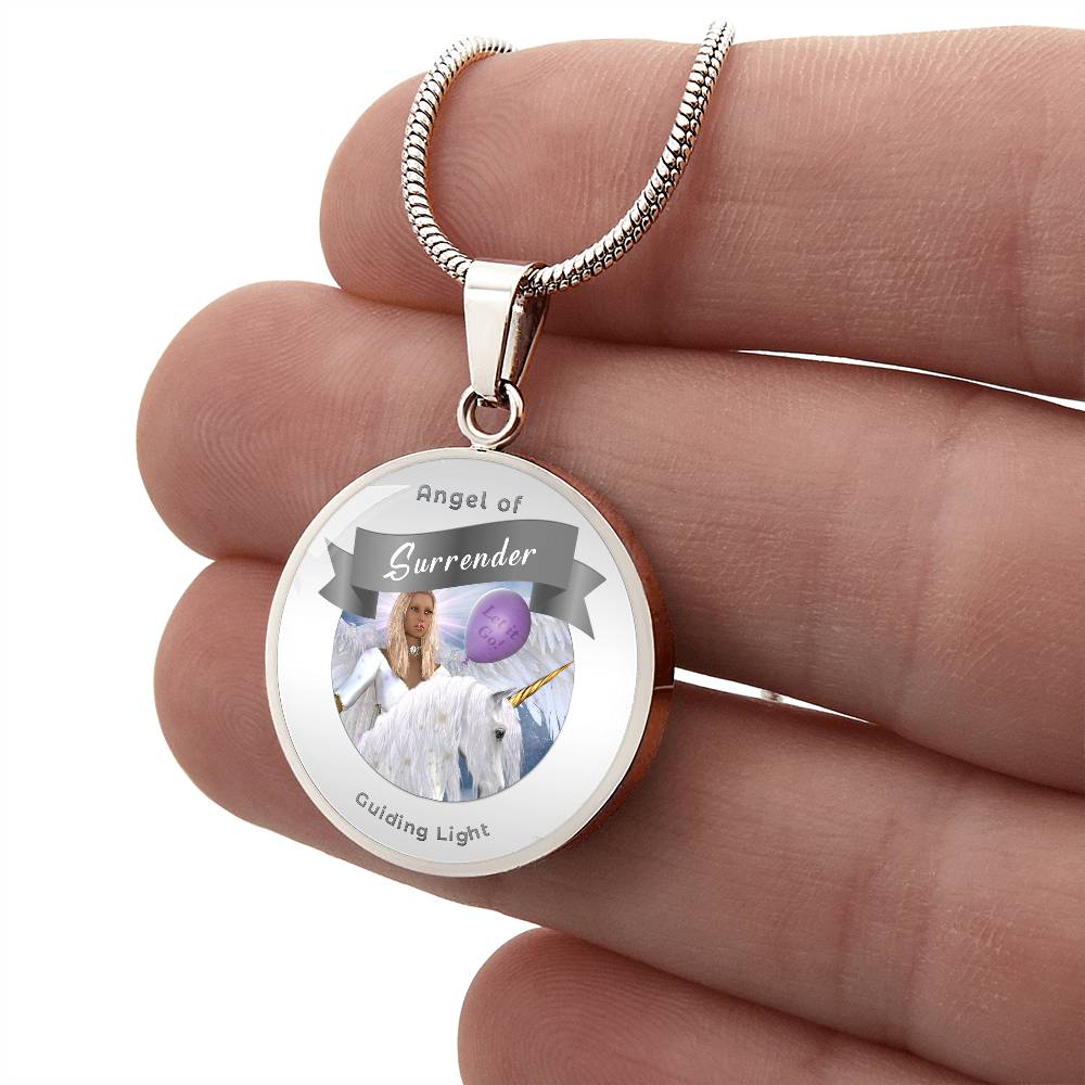 Surrender - Guardian Angel Affirmation Necklace - More Than CharmsMore Than Charms