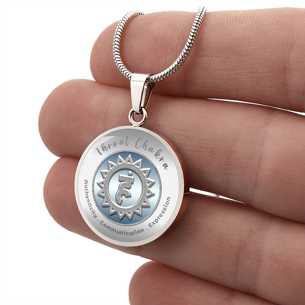 Throat Chakra - Communication Expression Authenticity - Affirmation Necklace - More Than CharmsMore Than Charms