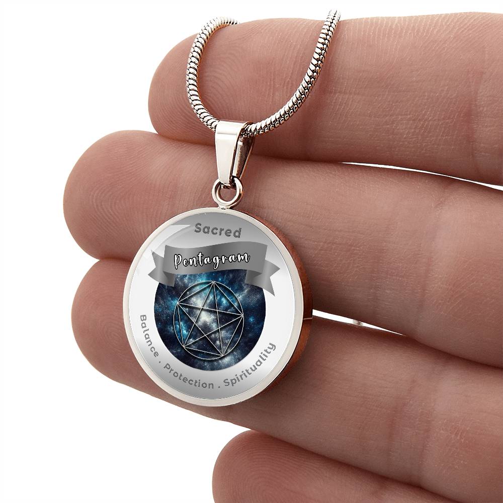 Pentagram - Balance Protection Spirituality - Affirmation Necklace - More Than CharmsMore Than Charms
