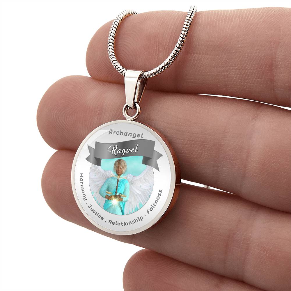 Archangel Raguel - Affirmation Necklace For Fairness, Harmony, Justice & Relationships - More Than CharmsMore Than Charms