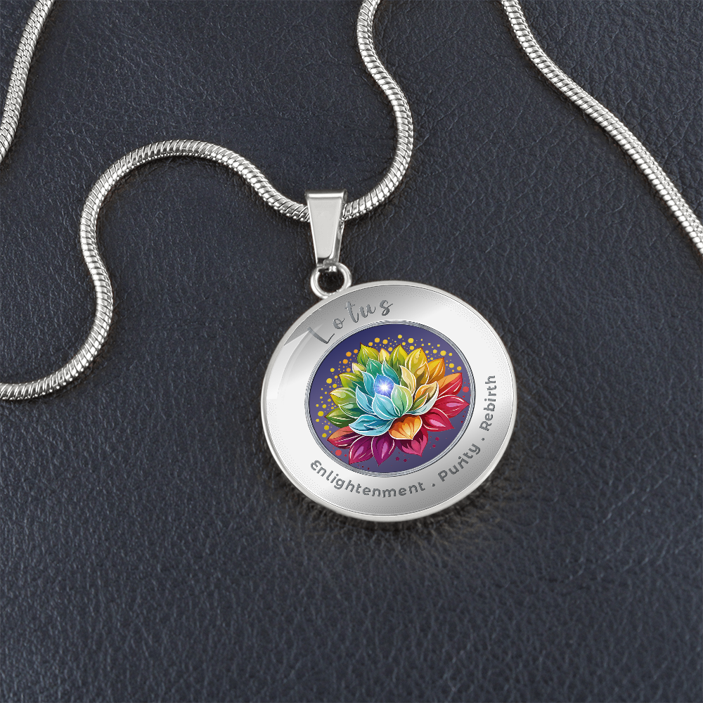 Lotus - Purity Enlightenment Rebirth - Affirmation Necklace - More Than CharmsMore Than Charms