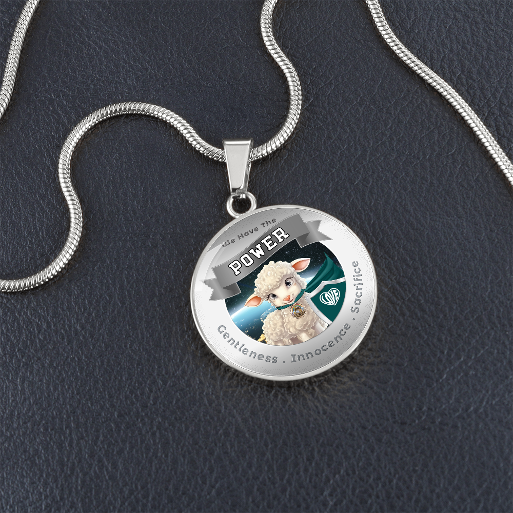 Lamb - Power Animal Affirmation Necklace - Gentleness Innocence Sacrifice - More Than CharmsMore Than Charms