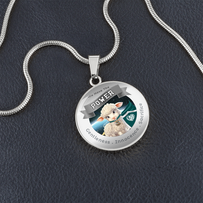 Lamb - Power Animal Affirmation Necklace - Gentleness Innocence Sacrifice - More Than CharmsMore Than Charms