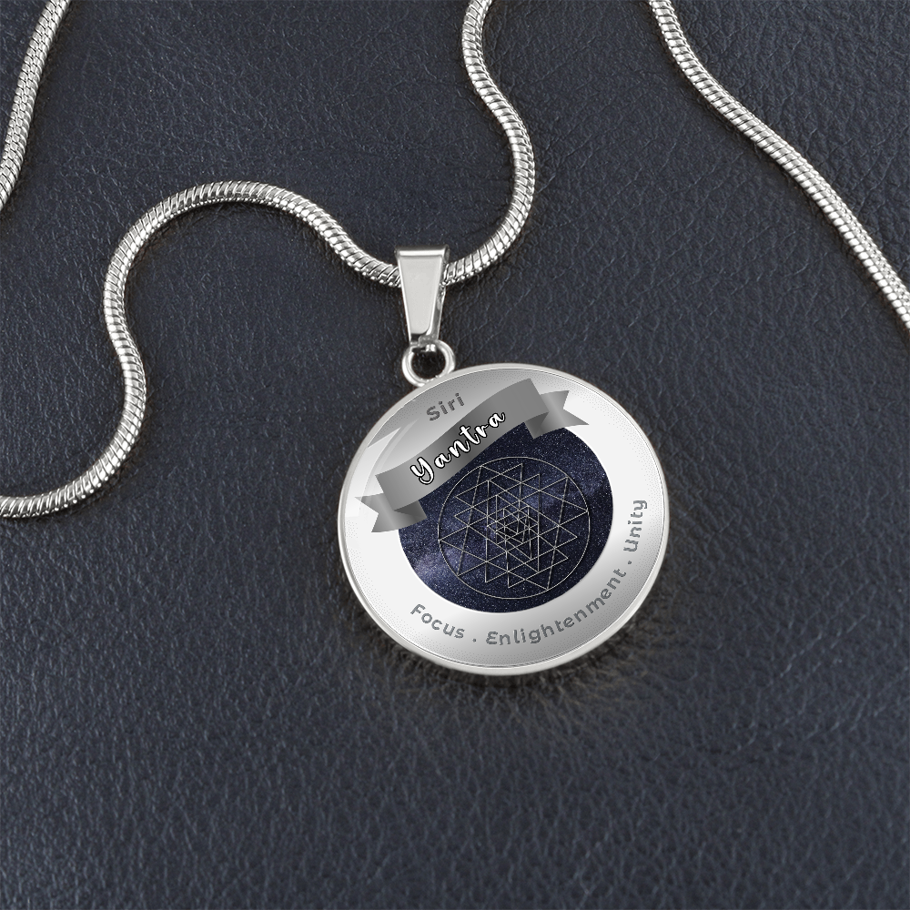Sri Yantra - Focus Unity Enlightenment - Affirmation Necklace - More Than CharmsMore Than Charms
