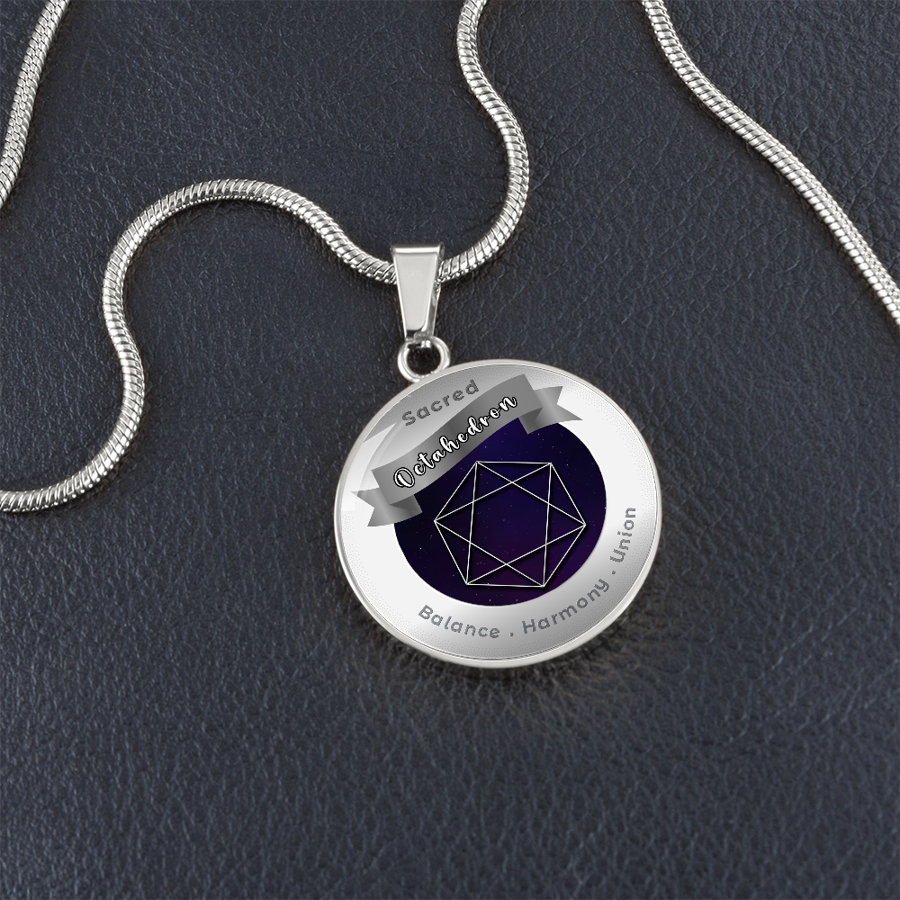 Octahedron - Balance Harmony Union - Affirmation Necklace - More Than CharmsMore Than Charms