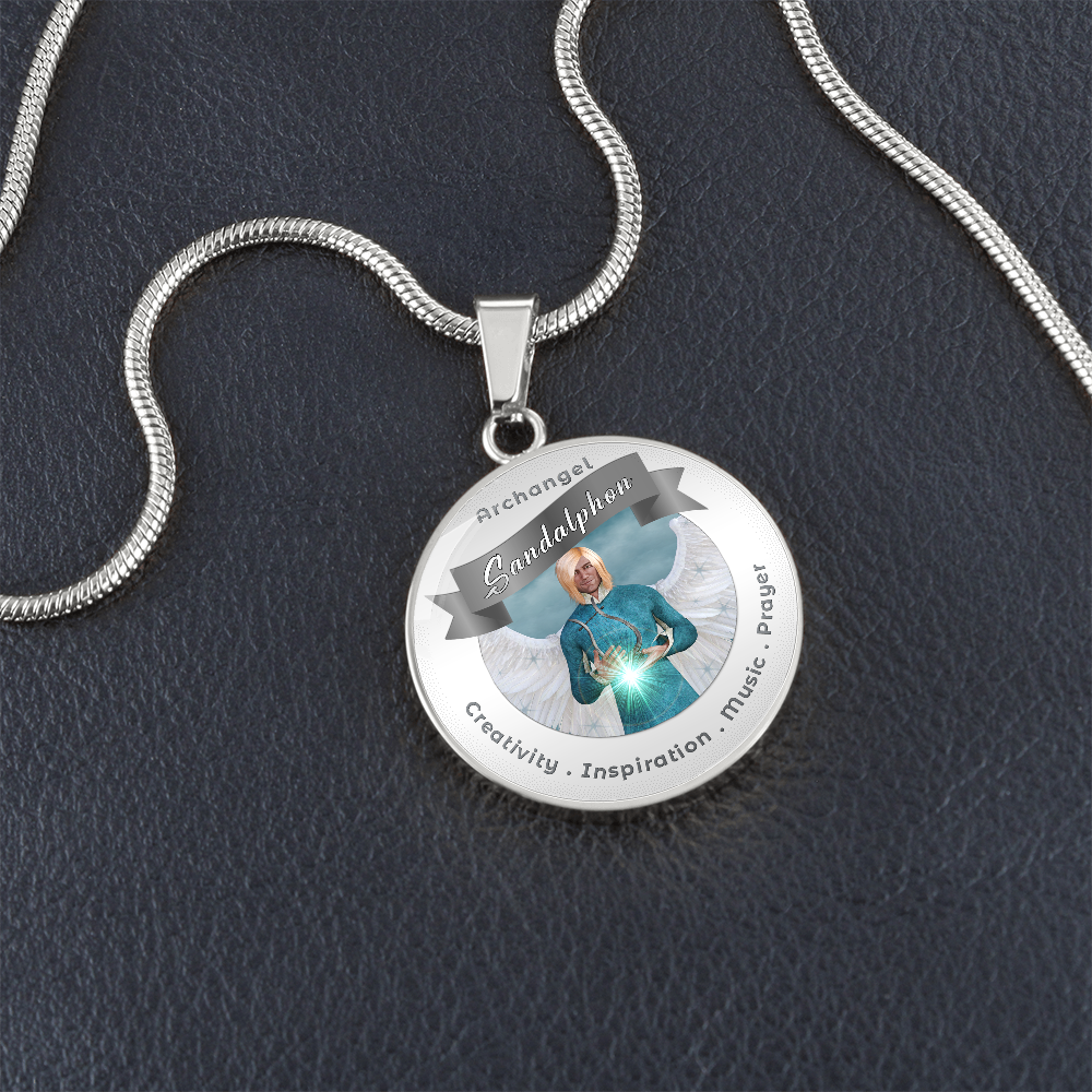 Archangel Sandalphon - Affirmation Necklace For Creativity, Inspiration, Music & Prayer - More Than CharmsMore Than Charms