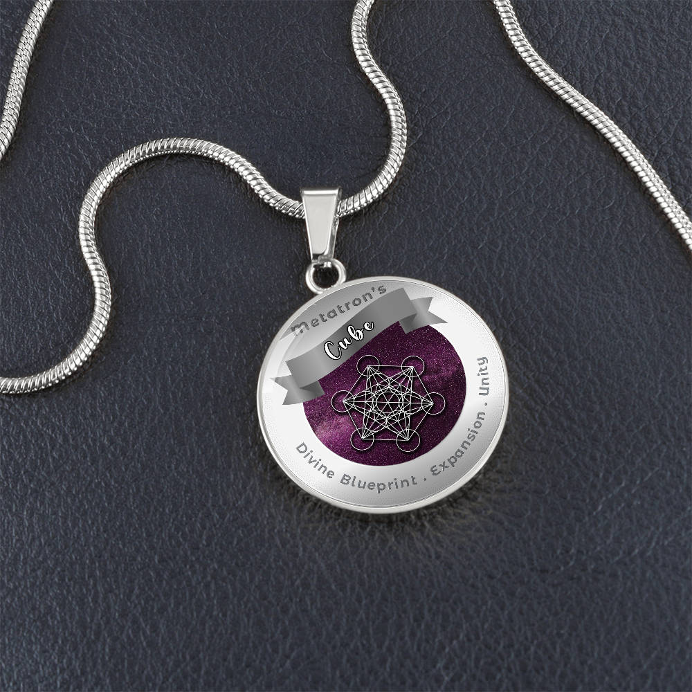 Metatron' s Cube - Divine Blue Print Expansion Unity - Affirmation Necklace - More Than CharmsMore Than Charms