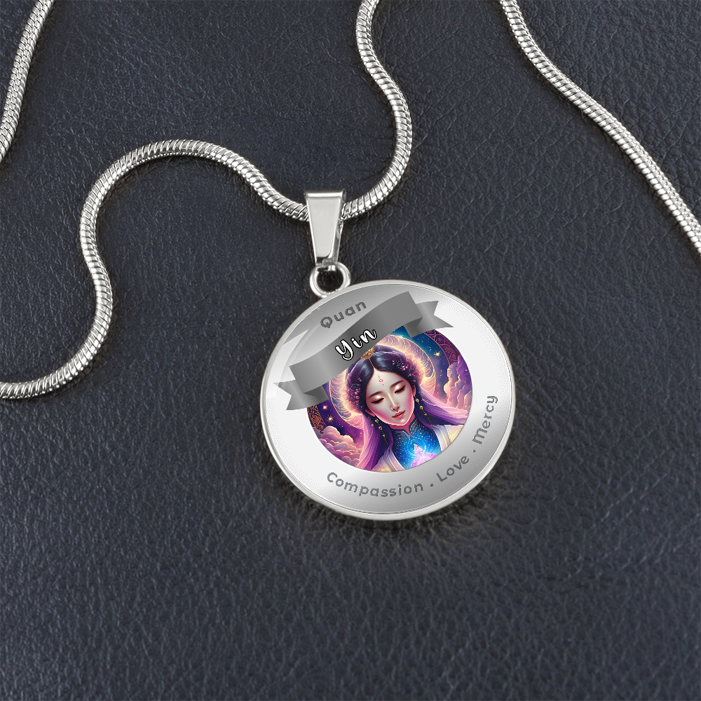 Quan Yin - Affirmation Pendant for Love Compassion Mercy- More Than CharmsMore Than Charms