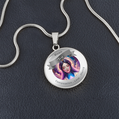 Quan Yin - Affirmation Pendant for Love Compassion Mercy- More Than CharmsMore Than Charms