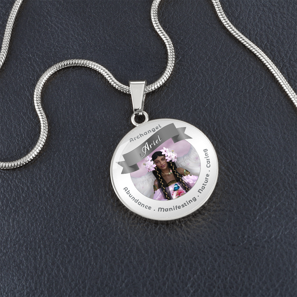 Archangel Ariel 2 - Affirmation Necklace For Abundance, Manifesting, Nature & Caring - More Than CharmsMore Than Charms