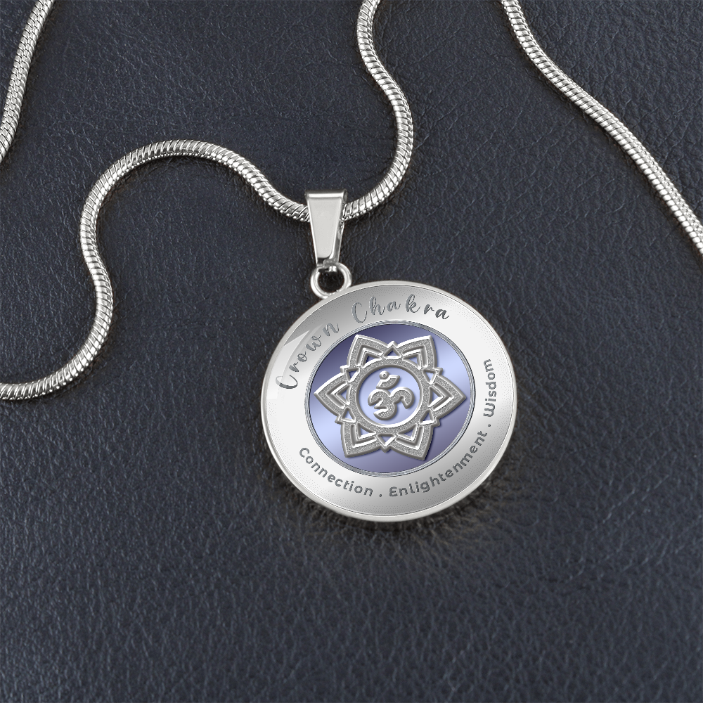 Crown Chakra - Connection Spiritual Enlightenment Divine Wisdom - Affirmation Necklace - More Than CharmsMore Than Charms