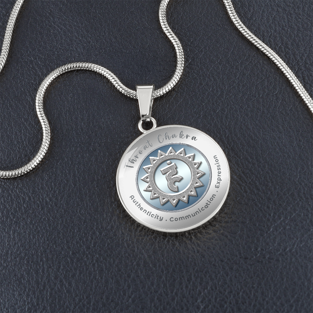 Throat Chakra - Communication Expression Authenticity - Affirmation Necklace - More Than CharmsMore Than Charms