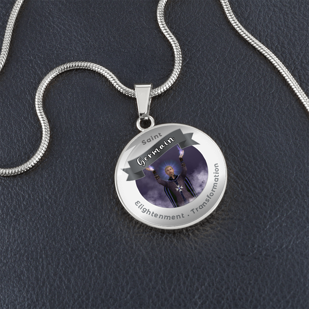 Saint Germain - Affirmation Necklace For Enlightenment & Transformation - More Than CharmsMore Than Charms