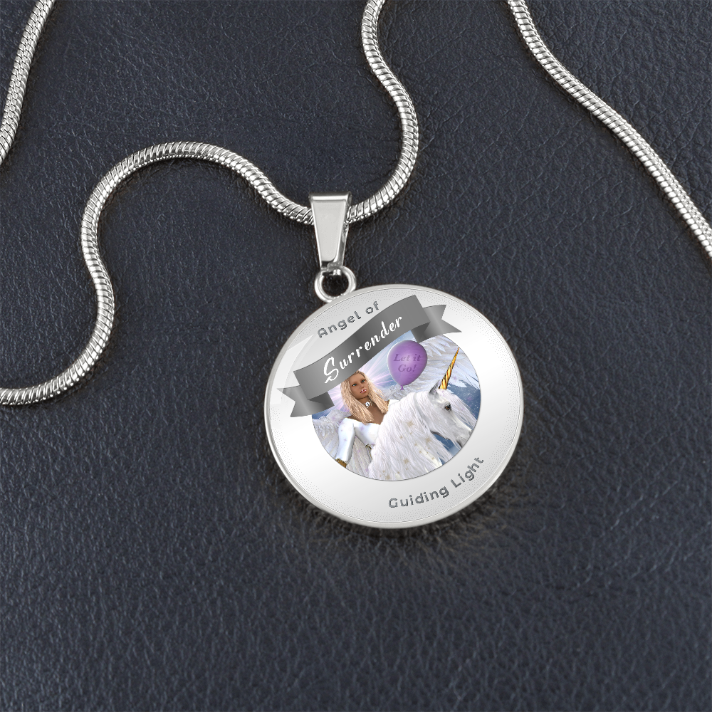 Surrender - Guardian Angel Affirmation Necklace - More Than CharmsMore Than Charms