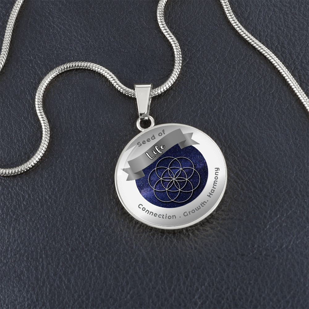 Seed of Life - Creation Unity Transformation - Affirmation Necklace - More Than CharmsMore Than Charms