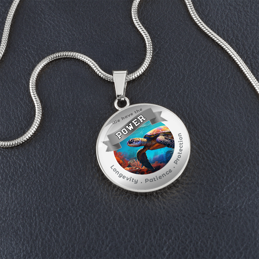 Turtle - Power Animal Affirmation Necklace - Longevity Patience Protection- More Than CharmsMore Than Charms