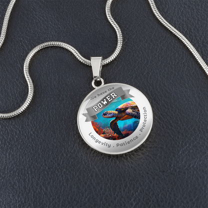 Turtle - Power Animal Affirmation Necklace - Longevity Patience Protection- More Than CharmsMore Than Charms