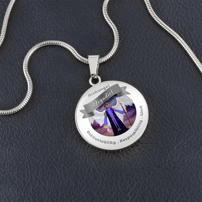 Archangel Jegudiel - Affirmation Necklace For Accountability, Mercy, Responsibility & Work - More Than CharmsMore Than Charms