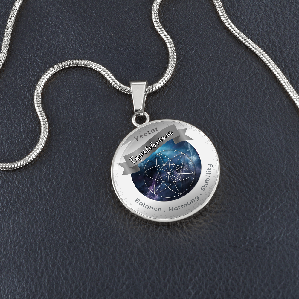 Vector Equilibrium - Balance Harmony Stability - Affirmation Necklace - More Than CharmsMore Than Charms