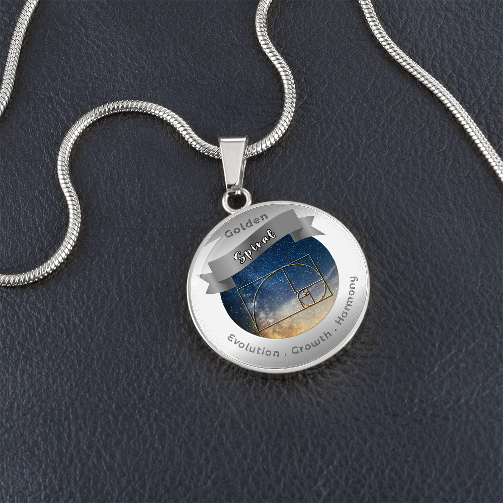 Golden Spiral - Growth Evolution Harmony - Affirmation Necklace - More Than CharmsMore Than Charms
