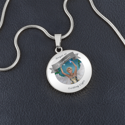 Happiness - Guardian Angel Affirmation Necklace - More Than CharmsMore Than Charms