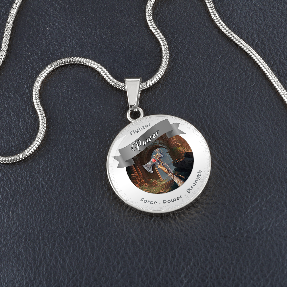Fighter 2 - RPG Fantasy Affirmation Necklace - More Than CharmsMore Than Charms