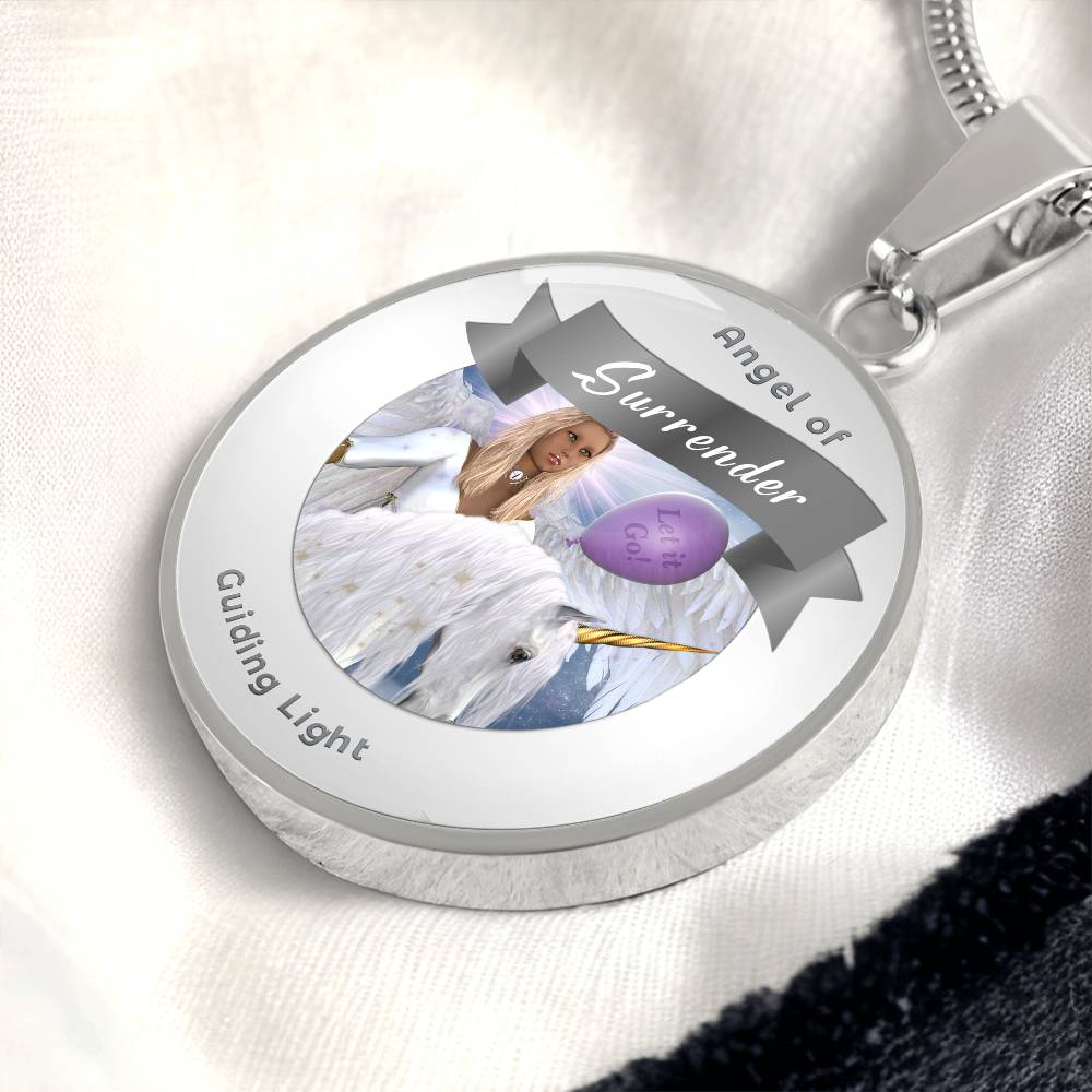 Surrender - Guardian Angel Affirmation Necklace - More Than CharmsMore Than Charms