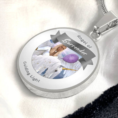 Surrender - Guardian Angel Affirmation Necklace - More Than CharmsMore Than Charms