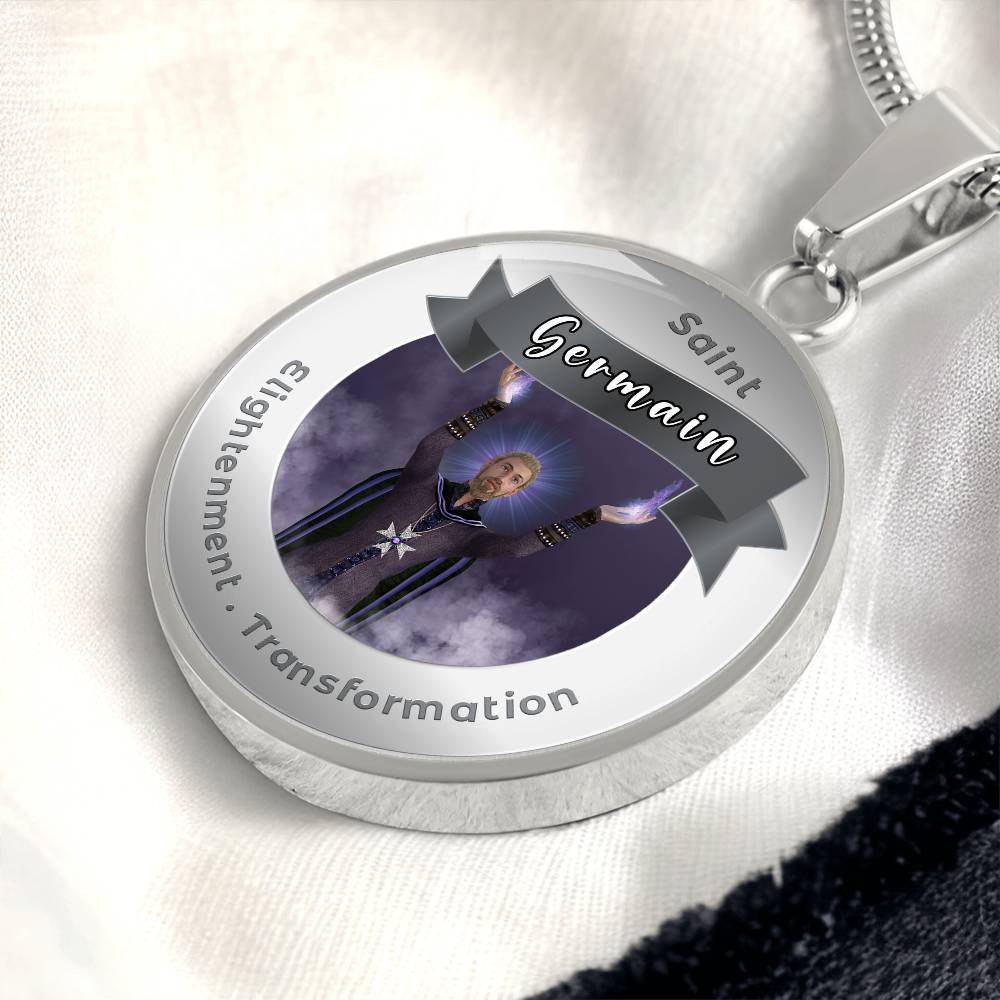 Saint Germain - Affirmation Necklace For Enlightenment & Transformation - More Than CharmsMore Than Charms