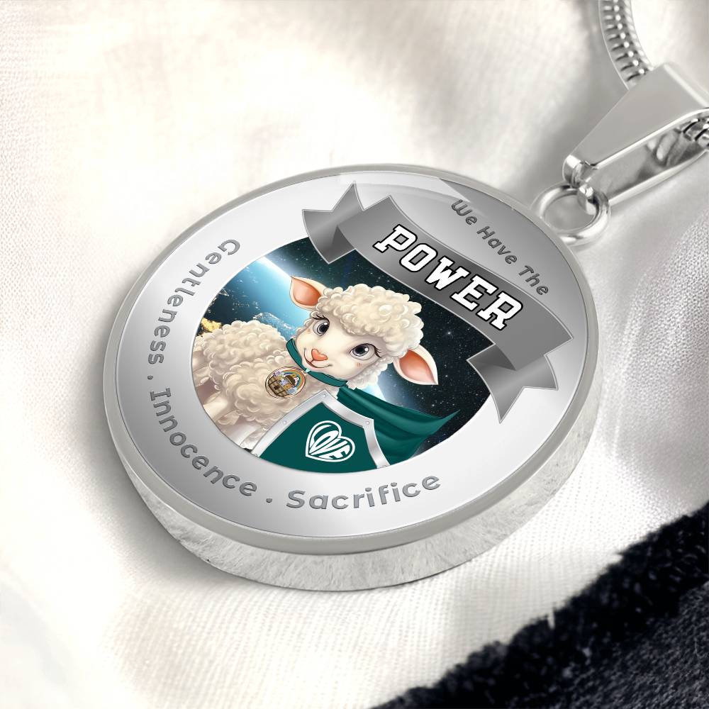 Lamb - Power Animal Affirmation Necklace - Gentleness Innocence Sacrifice - More Than CharmsMore Than Charms