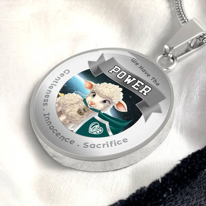 Lamb - Power Animal Affirmation Necklace - Gentleness Innocence Sacrifice - More Than CharmsMore Than Charms