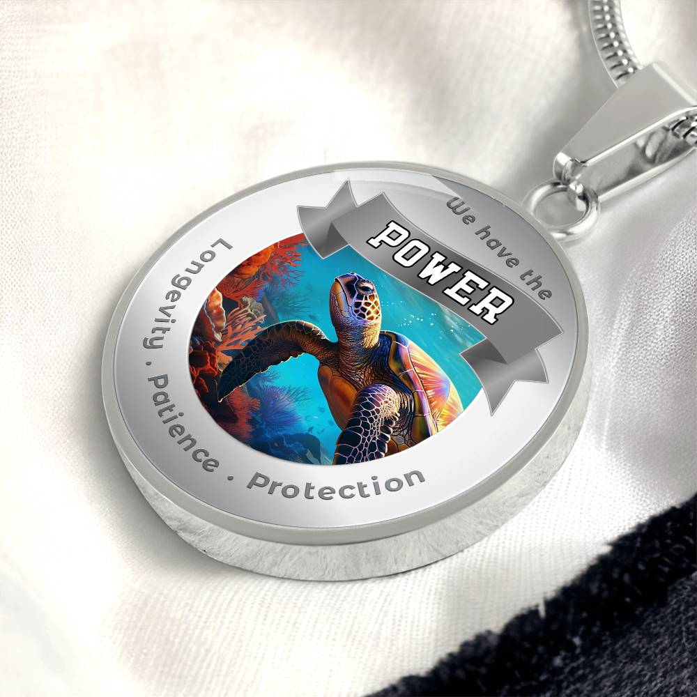 Turtle - Power Animal Affirmation Necklace - Longevity Patience Protection- More Than CharmsMore Than Charms