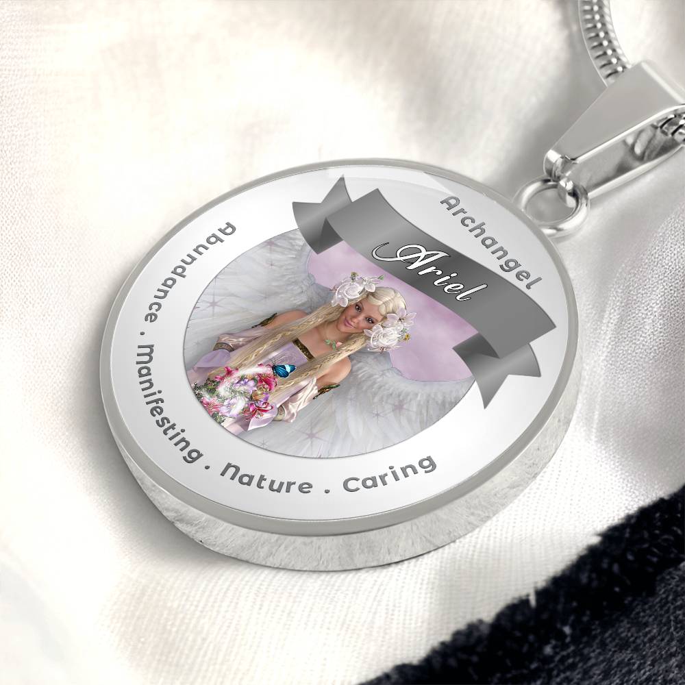 Archangel Ariel- Affirmation Necklace For Abundance Manifesting Nature Caring - More Than CharmsMore Than Charms