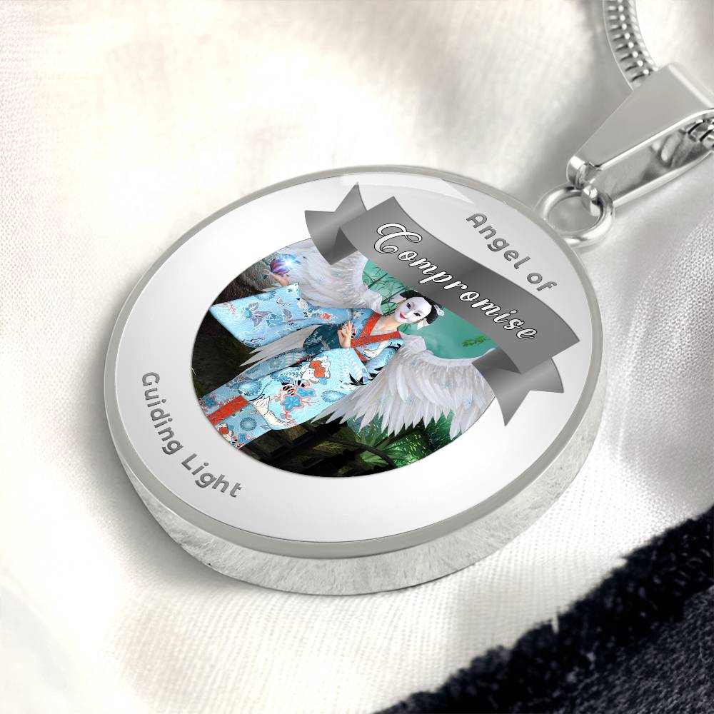 Compromise - Guardian Angel Affirmation Necklace - More Than CharmsMore Than Charms