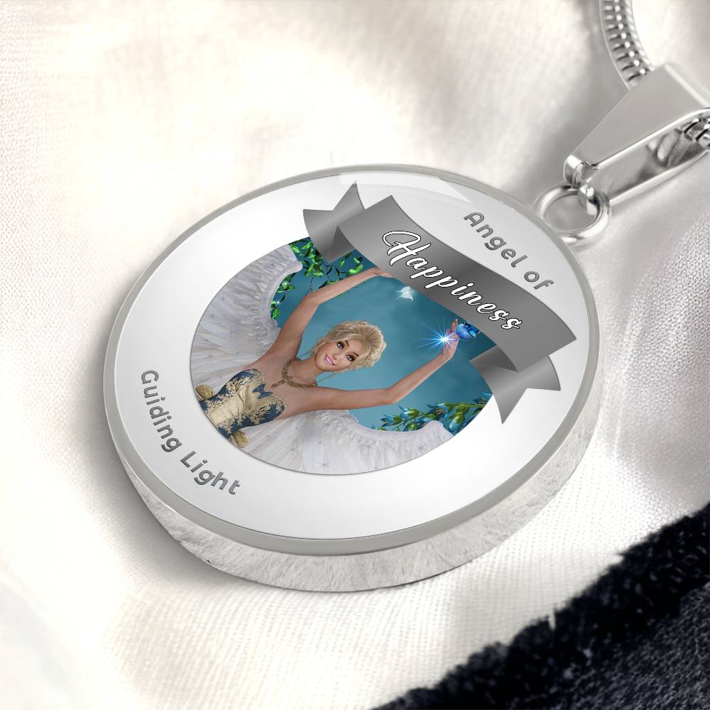 Happiness - Guardian Angel Affirmation Necklace - More Than CharmsMore Than Charms