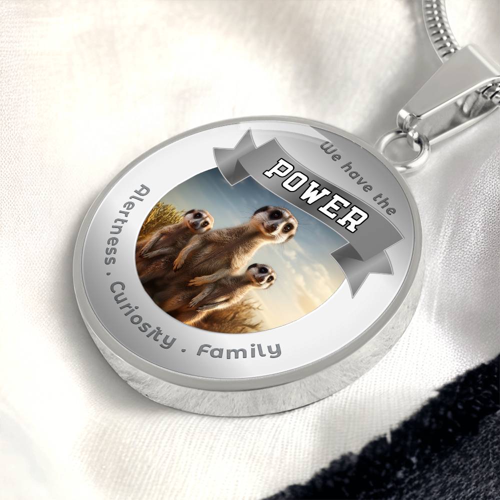 Meercat - Power Animal Affirmation Necklace - Alertness Curiosity Family- More Than CharmsMore Than Charms