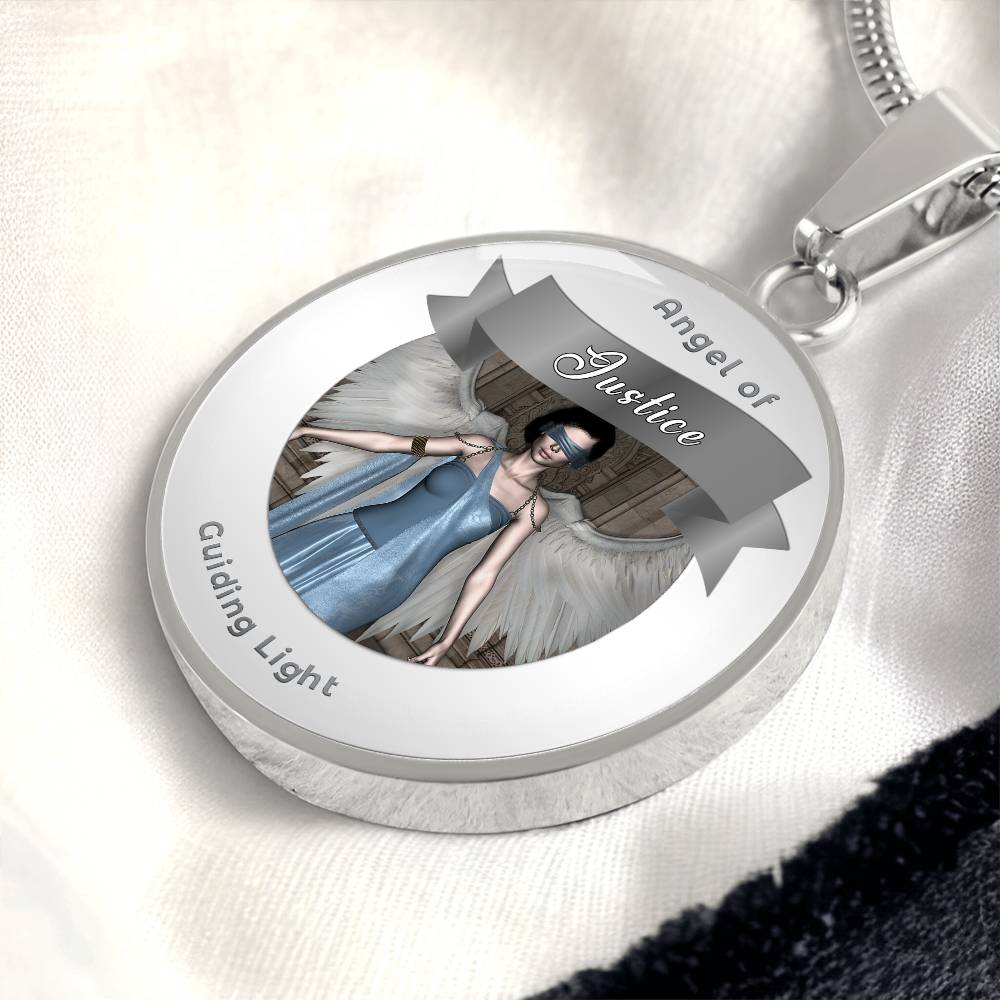 Justice - Guardian Angel Affirmation Necklace - More Than CharmsMore Than Charms