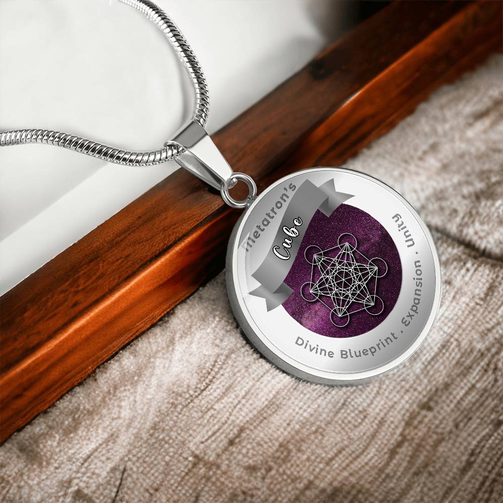 Metatron' s Cube - Divine Blue Print Expansion Unity - Affirmation Necklace - More Than CharmsMore Than Charms
