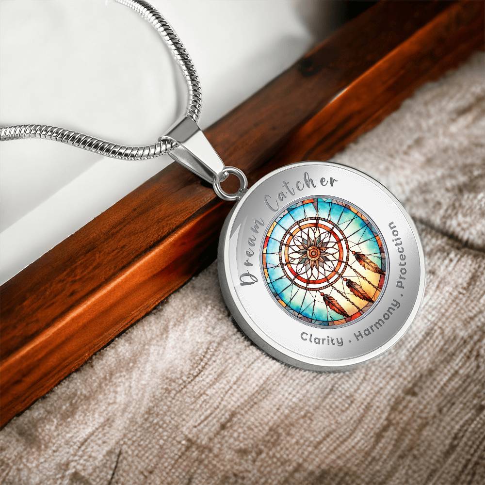 Dream Catcher - Protection Harmony Clarity - Affirmation Necklace - More Than CharmsMore Than Charms