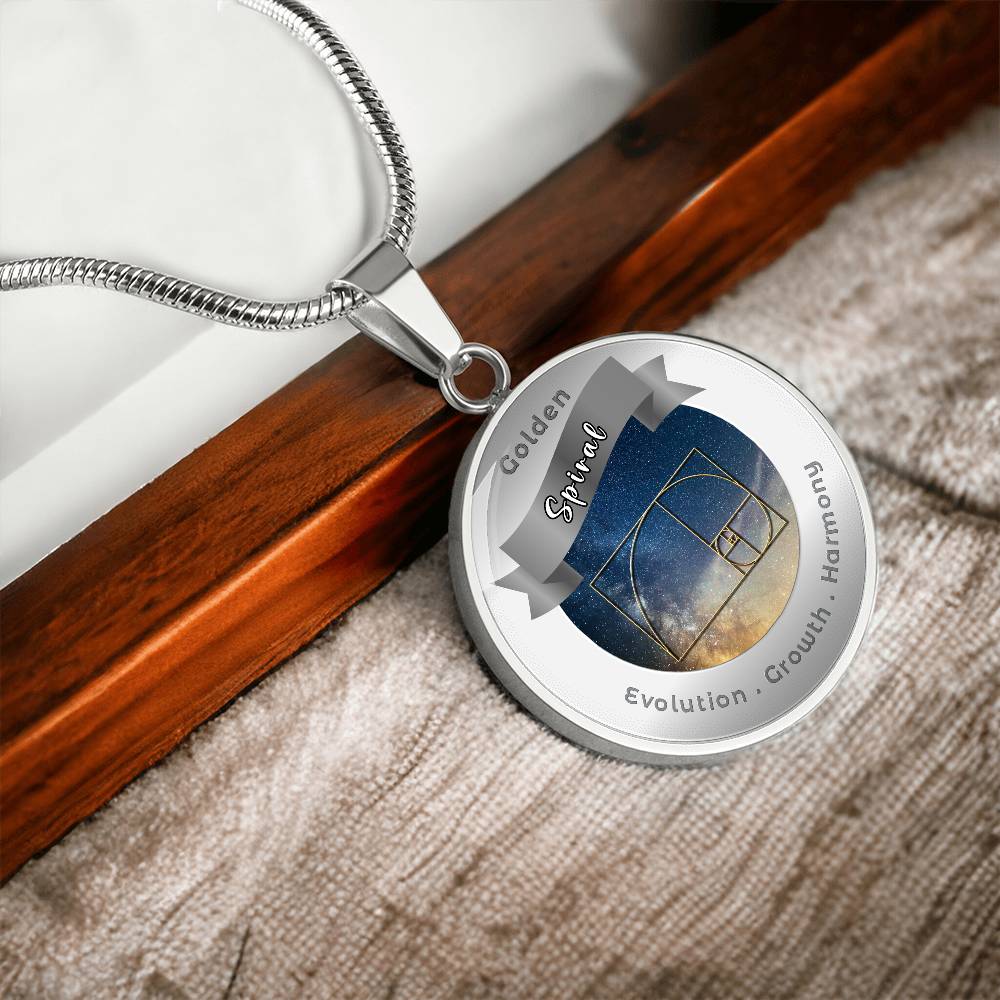 Golden Spiral - Growth Evolution Harmony - Affirmation Necklace - More Than CharmsMore Than Charms