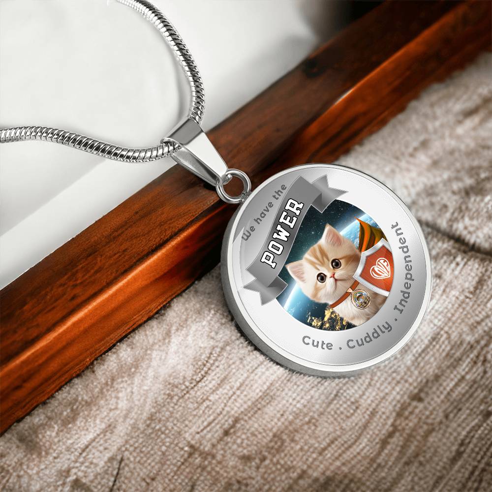 Munchkin - Super Hero Cat - Power Animal Affirmation Necklace - More Than CharmsMore Than Charms