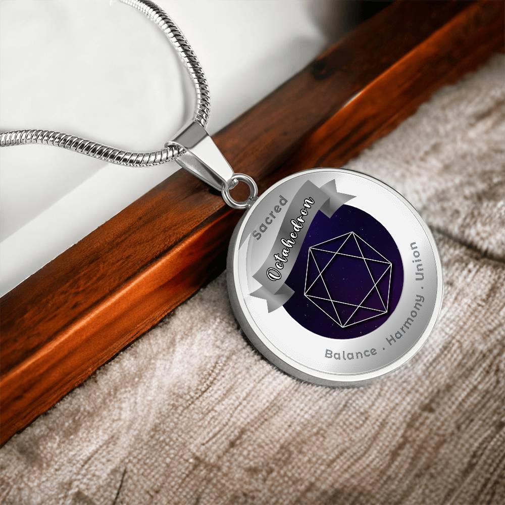 Octahedron - Balance Harmony Union - Affirmation Necklace - More Than CharmsMore Than Charms