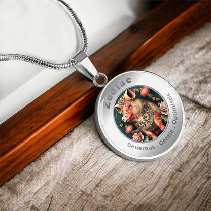 Pig - Chinese Zodiac - Affirmation Necklace - More Than CharmsMore Than Charms