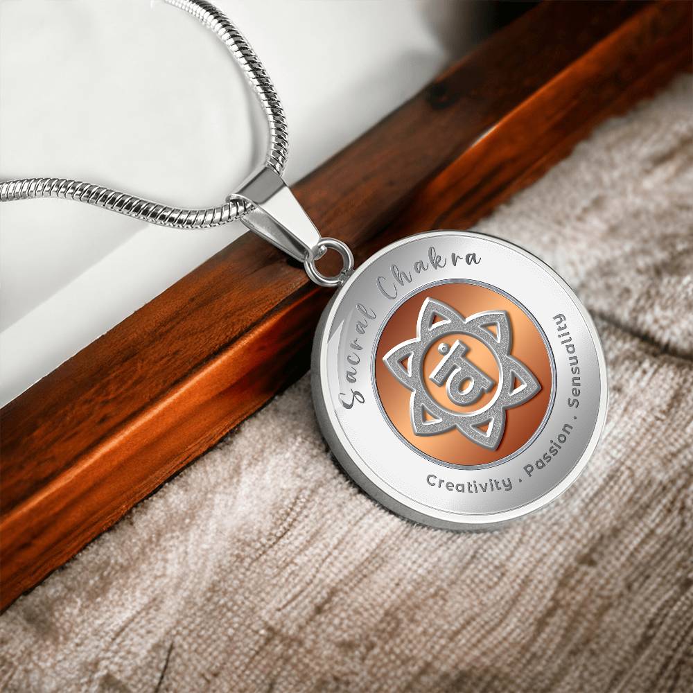 Sacral Chakra - Creativity Passion Sensuality - Affirmation Necklace - More Than CharmsMore Than Charms