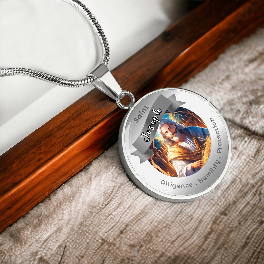 Saint Joseph - Affirmation Necklace - More Than CharmsMore Than Charms
