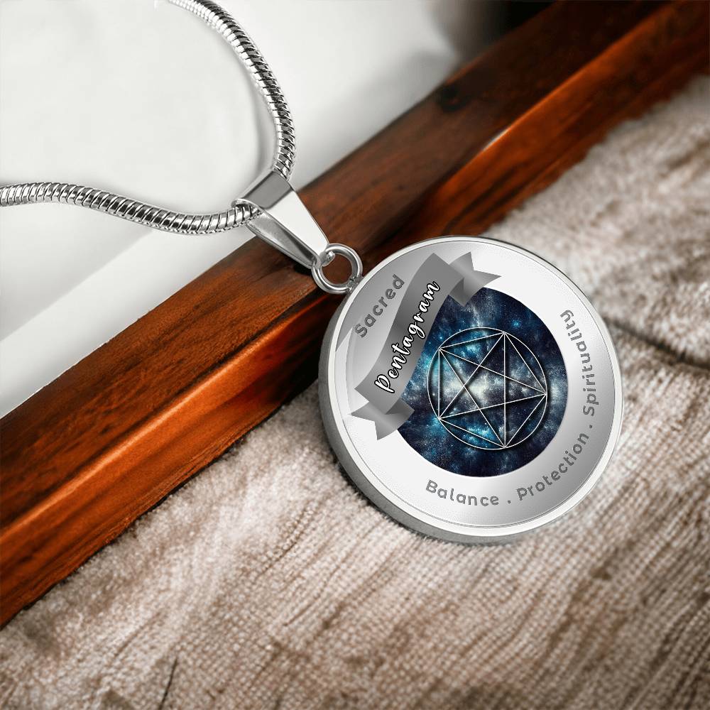 Pentagram - Balance Protection Spirituality - Affirmation Necklace - More Than CharmsMore Than Charms