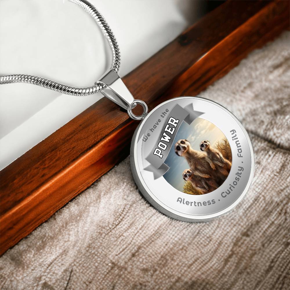 Meercat - Power Animal Affirmation Necklace - Alertness Curiosity Family- More Than CharmsMore Than Charms