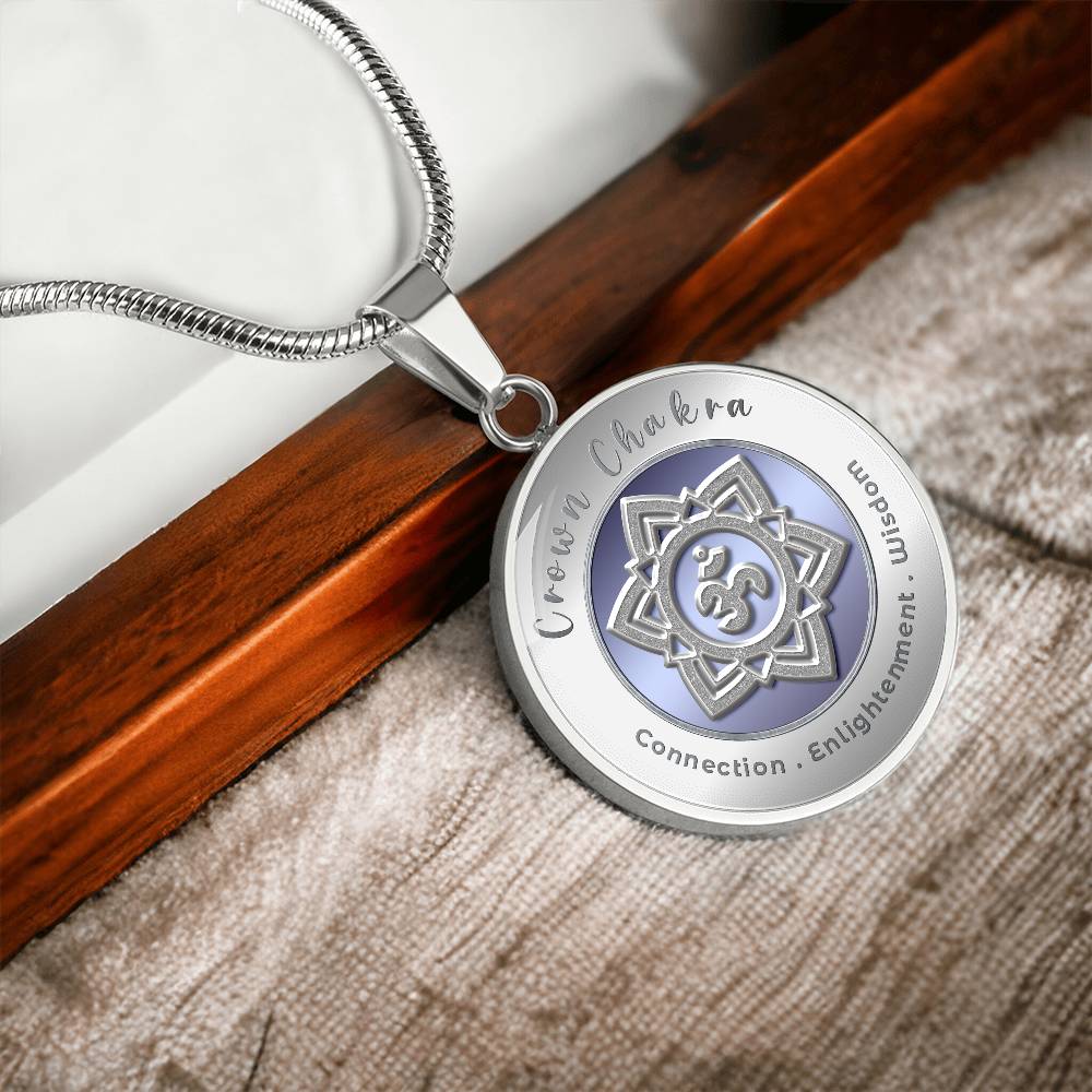 Crown Chakra - Connection Spiritual Enlightenment Divine Wisdom - Affirmation Necklace - More Than CharmsMore Than Charms