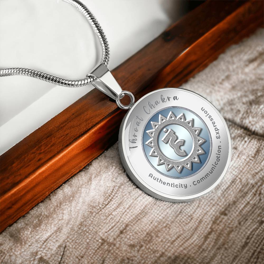 Throat Chakra - Communication Expression Authenticity - Affirmation Necklace - More Than CharmsMore Than Charms